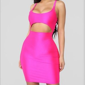 Cut To The Chase Mini Dress HOT PINK size Small